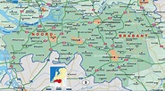 Kaart Brabant Nederland - kaart