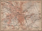 Hannover antique ville city stadtplan i. hanovre. basse-saxe karte ...