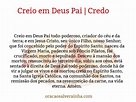 Creio em Deus Pai para Imprimir | Oração portugues, Deus pai, Creio ...
