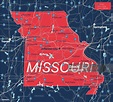 Ilustración de Mapa Editable Detallado Del Estado De Missouri y más ...