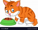 Cartoon funny cat eating. Download a Free Preview or High Quality Adobe ...