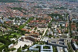 Aerial image München - Construction site for the new building eines ...