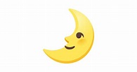 🌛 Rosto Da Lua De Quarto Crescente Emoji
