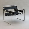 Chrome & leather B3 Wassily chair in black by Marcel Breuer for Gavina ...