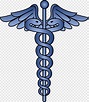 Arztlogo Medizin, s von medizinischen Symbolen, Blau, Caduceus als ...