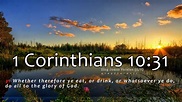 Verse of the Day - 1 Corinthians 10:31 KJV - Highland Park Baptist ...