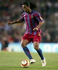 BARCELONA, SPAIN - APRIL 29: Ronaldinho of Barcelona brings the ball ...