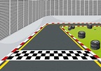 Race track with start or finish line 6236082 Vector Art at Vecteezy