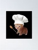Póster «Gatito con sombrero de chef y cucharón meme» de Rzera- | Redbubble