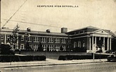 Street View of Hempstead High School New York Postcard