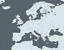 Carte Europe: Carte Europe Vierge Avec Fleuves Et Montagnes