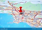 The Map of USA - Los Angeles Stock Image - Image of tourism, travel ...