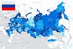 Mapa de regiones y provincias de Rusia - OrangeSmile.com