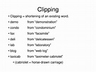 What Are The Examples Of Clipping Words | Sitelip.org