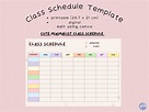 Cute Minimalist Class Schedule Template - Etsy Australia