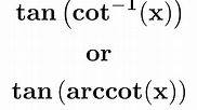 Value of tan(cot^(-1)(x)) | What is value of tan(cot^(-1)(x)) | How to ...