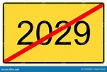 2029 New Year. 2029 New Year on a Yellow Road Billboard Stock ...