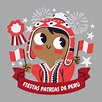 Free Vector | Cartoon fiestas patrias de peru illustration