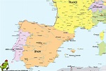 Map Of France And Portugal - Map