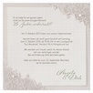 Exclusive Einladungskarte "Romantische Spitze" mit Flockdruck und Perle ...
