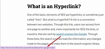 What is an hyperlink? | All about external and internal links