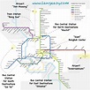 Collectibles Bangkok Thailand ARL Airport Rail Link Metro Transit Map ...