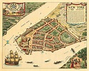 New York in 1674, ten years after its capture by the English, USA ...