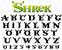 Font Shrek svg Shrek alphabet letters svg Shrek digital script Block ...