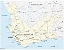 Mappa Stradale Della Provincia Del Capo Occidentale Del Sudafrica ...
