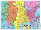 Large detailed map of area codes and time zones of the USA | USA | Maps ...