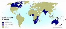 What Are the Commonwealth Countries? Map of the Commonwealth of Nations ...