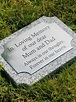 Grey Granite Headstone Scalloped Edged Memorial Plaque Flat Grave Stone ...
