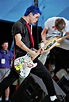 young Billie Joe Armstrong from Green Day and his guitar, 'Blue ...