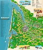 Tourist map of surroundings of Bordeaux - Ontheworldmap.com