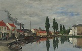 Eugene Boudin (1824-1898) Bruxelles, Le Canal De Louvain 1871 (38,4 by ...