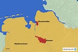 StepMap - Bundesland Bremen mit Nachbarn - Landkarte für Deutschland