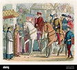 Enrique V de Inglaterra y Carlos VI de Francia entran en París tras el ...
