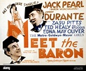 RELEASE DATE: October 20, 1933. MOVIE TITLE: Meet the Baron. STUDIO ...