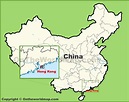 Hong Kong location on the map of China - Ontheworldmap.com