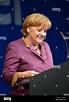Speech by Federal Chancellor Dr. Angela Merkel, CDU, smiling, Stuttgart ...