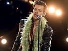 Harry Styles performed at the Grammys in a green feather boa and ...