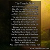 The Time is Now - Inspirational poem by Robert Longley | Inspirational ...