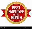 Employee of the month label or stamp Royalty Free Vector