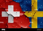 Banderas de Suiza y Suecia Fotografía de stock - Alamy