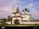 Alexander Monastery in Suzdal. Church of Ascension of the Lord and bell ...