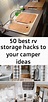 50 best rv storage hacks to your camper ideas | Storage hacks, Rv ...