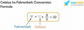 Celsius to Fahrenheit - Formula, Chart | C to F Conversion