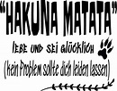 Docliick® Wandtattoo Deutschland Wandtattoo Spruch"HAKUNA MATATA ...