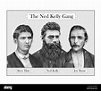 The Ned Kelly Gang. Ned Kelly. Steve Hart. Joe Byrne Stock Photo - Alamy