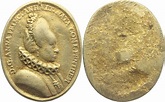 Anhalt-Bernburg Ovale Bronzemedaille 1607 Christian I. 1603-1630. Sehr ...